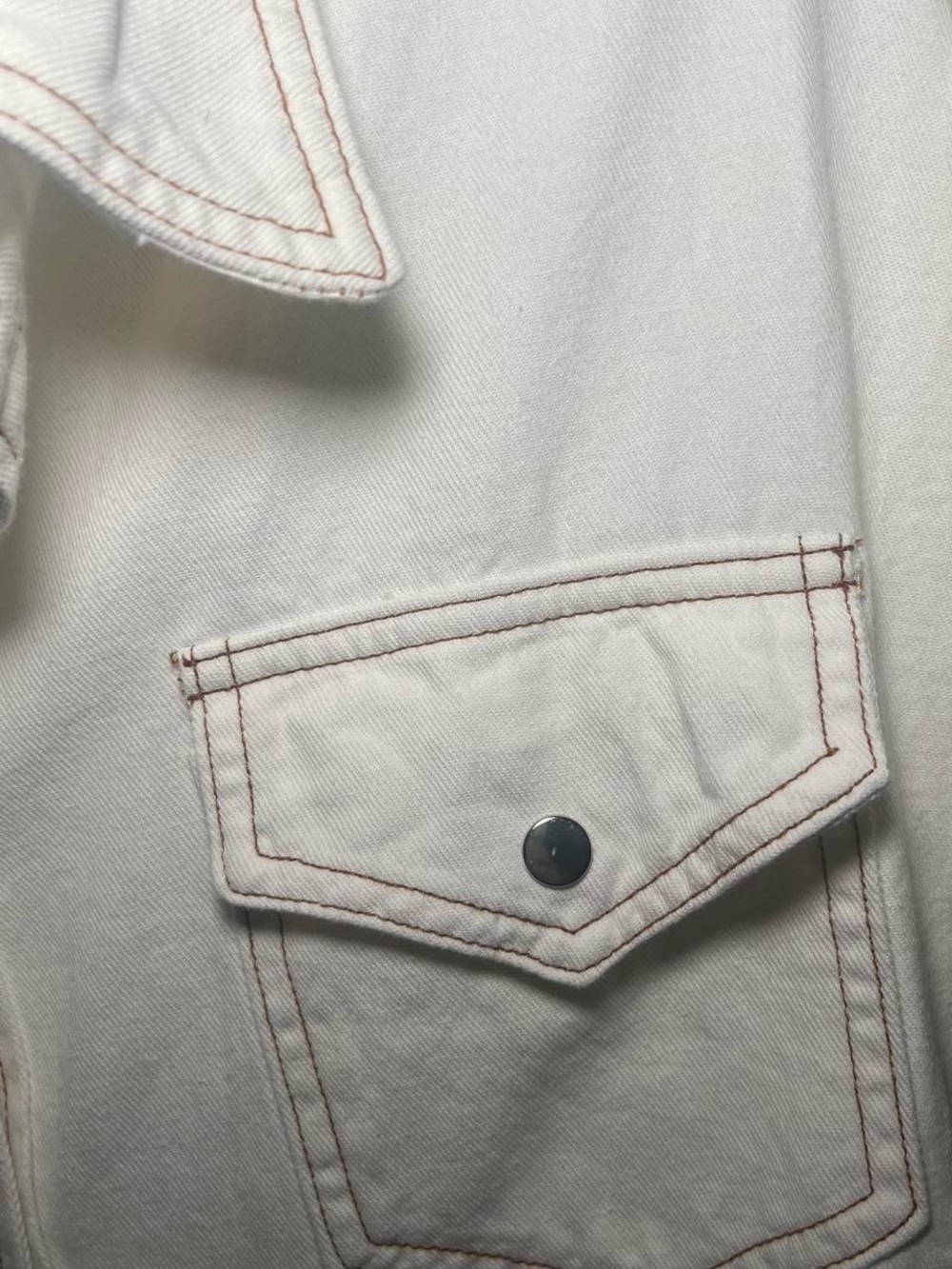White denim button up - Picture 3 of 4
